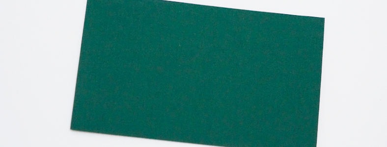 緑の紙×白印刷