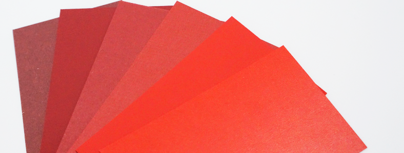 赤い紙×白印刷