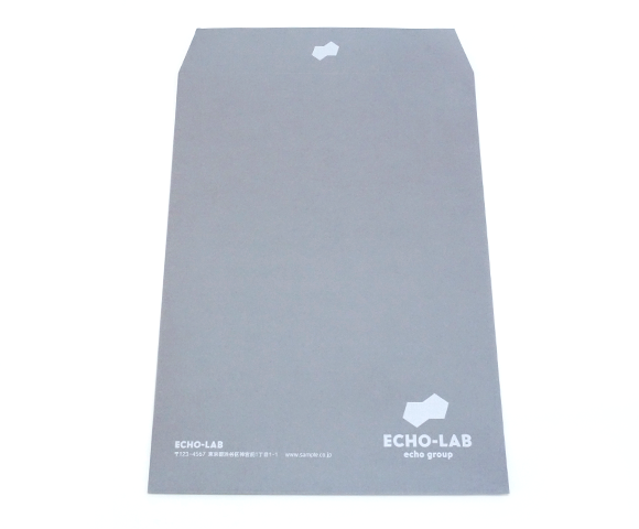 グレー封筒 トーンF 角2 印刷・デザイン例